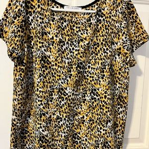 Leopard Print Blouse Size L